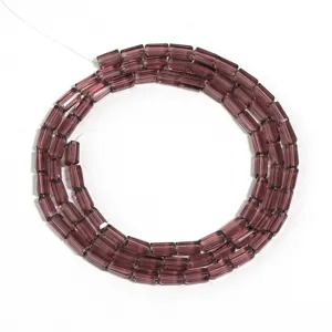 Lila rechteckige Kristall Glas Perlen Strang für handgemachte DIY Schmuck Herstellung Zubehör.