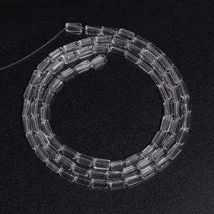 Klares rechteckiges Acrylperlen-Strang, DIY handgemachte Kristall Schmuck lose Perlen.
