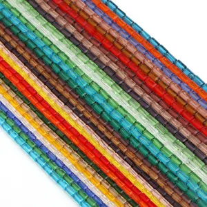 Bunte Acryl rechteckige Kristallperlen Stränge für handgemachte DIY Schmuck Zubehör.