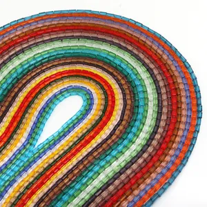 Bunte Acryl rechteckige Röhren lose Perlen für DIY handgemachte Schmuck Zubehör Kunsthandwerk