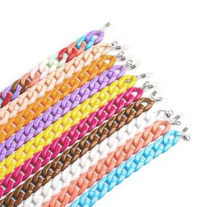 Colorate catene per occhiali in resina spessa cordini per maschera accessori moda