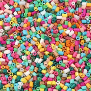 Colorful hexagonal glass seed beads 2mm faceted tube beads for DIY jewelry making crafts