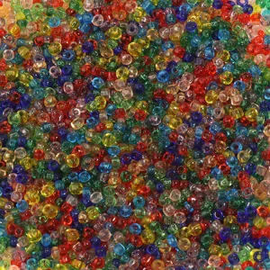 Perles de verre transparentes 2mm perles multicolores fabrication bracelet DIY mat.