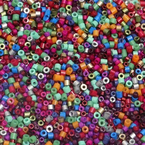 Cuentas de vidrio coloridas de 2mm en tubo a granel para hacer pulseras joyas DIY hechas a mano