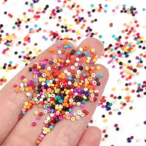 Perles de rocaille en verre 2mm multicolores en vrac pour bracelets DIY bijoux faits main accessoires