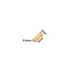 Cuentas de tubo de vidrio retorcido de 2mm, cuentas tubulares de 6mm para joyería DIY.
