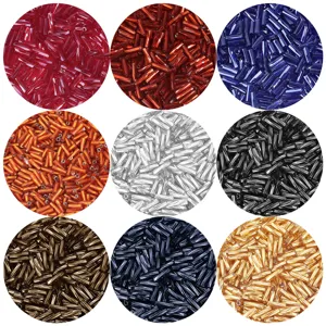 Detalles de abalorios de vidrio retorcido de 2mm, perfectos para pulseras y joyas DIY.
