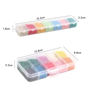Scatola di conservazione trasparente a griglie multiple con perline di vetro da 2mm