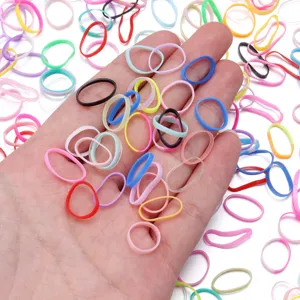 Bunte elastische Haargummis fuer Taegliches Styling. Kleine Gummiband Set in vielen Farben.