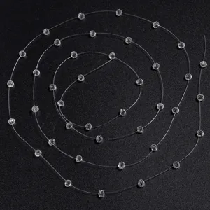 Chapelet de perles de cristal transparentes pour bijoux DIY et décoration de mariage détail