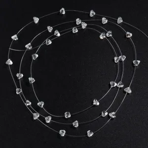 Chaîne de perles en cristal de ligne de pêche transparente DIY bijoux faits à la main fête de mariage