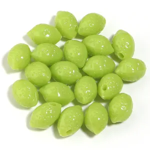 Perline sfuse in acrilico limone verde per braccialetti collane accessori di gioielli fai da te.