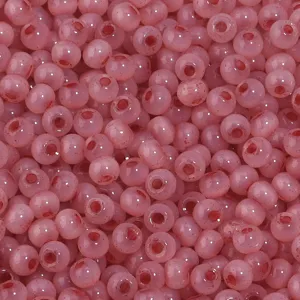 Perles de verre roses rondes perles en vrac pour la fabrication de bijoux faits à la main.