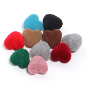 Perles de coeur floquees colorees pour bracelets faits main DIY et accessoires de bijoux.