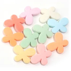 Perles papillon floconneuses colorees accessoires de bijoux DIY chaine de telephone