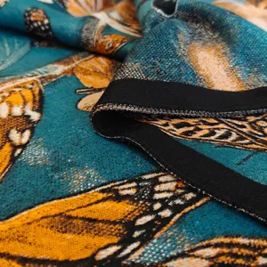 Winter dicke warme Damen Schal Detail, Ölgemälde Schmetterling Druck Tuch, doppelseitig.