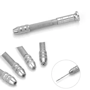 Gedetailleerd overzicht van een metalen handboormachine, precisiegereedschap voor hars.