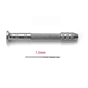 Mini handboor penklem tool met 1.5mm boor voor DIY hars kristal handwerk toepassingen.