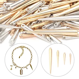 CCB plastic spike pendant cone charms DIY jewelry making accessories necklace crafts