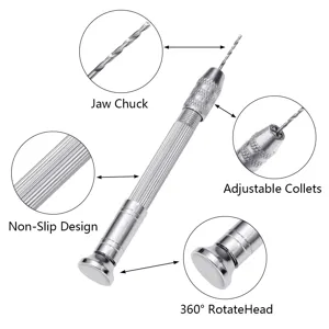 Handboor pin vise voor DIY hars epoxy ambacht. Precisie handmatig gatenpons gereedschap.