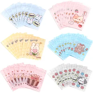 Cute cartoon animal ziplock bags for jewelry and small accessories retail packaging.