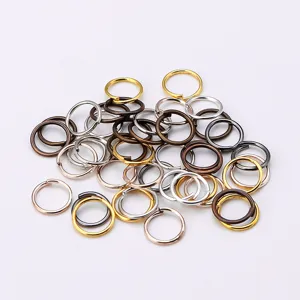 Anneaux de saut en metal anneaux fendus pour fabrication de bijoux DIY accessoires detail.