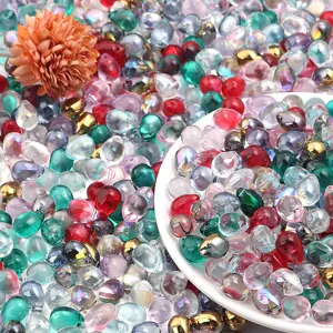 Cuentas de Lágrima de Vidrio Colorido Colgantes de Cristal Transparente Para Collar DIY Horquilla Pendiente Accesorios de Joyería
