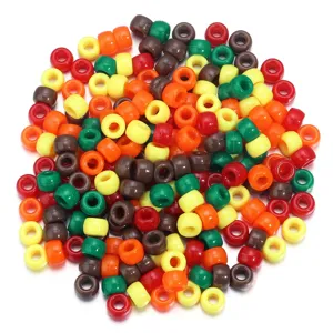 Perles barils en acrylique colorees accessoires de bijoux DIY pour bracelets faits a la main.