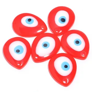 Rode Hars Boze Oog Druppel Hanger DIY Handgemaakte Ketting Armband Sieraden Accessoires