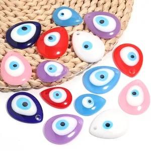 Hars boze oog druppel hangers, kleurrijke DIY sieraden accessoires voor kettingen en armbanden.
