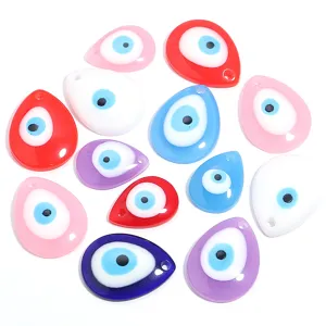 Hars druppel boze oog bedels meerkleurig DIY sieraden maken hangers accessoires.