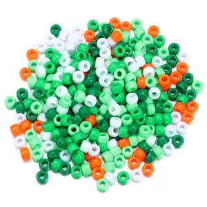Perles acryliques grand trou forme tonneau pour bracelets faits main de bijoux