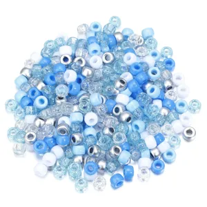 Perles en acrylique a grand trou colorees DIY bracelet artisanat fournitures de bijoux faits main