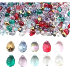 Cuentas de cristal de vidrio en forma de gota para joyas DIY collares pendientes accesorios