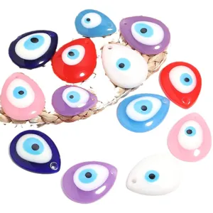 Kleurrijke hars boze oog druppel hangers voor het maken van DIY sieraden armbanden en kettingen.