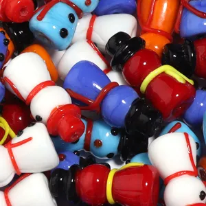 Χριστουγεννιάτικες χάντρες γυαλιού χιονάνθρωπος ποικιλία DIY βραχιόλι κοσμήματα
