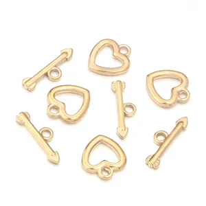 Roestvrijstalen hart en pijl OT sluitingen voor DIY sieraden maken ketting armband.