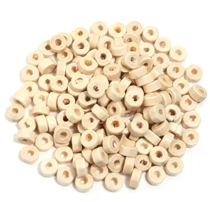 Perles intercalaires en bois rondes en vrac DIY bracelet bijoux accessoires détails