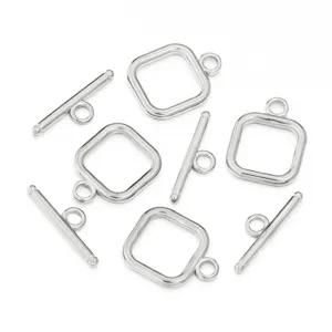 Detail van roestvrijstalen OT-sluiting voor DIY handgemaakte kettingen en armbanden sieraden