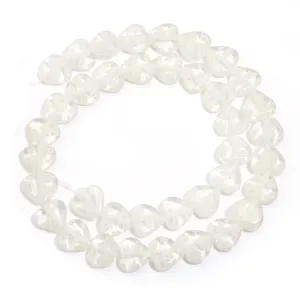 Clear heart glass beads DIY bracelet spacer beads charming jewelry making accessories.