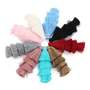 Pendeloques glands à 4 couches multicolores pour bijoux boucles d'oreilles DIY