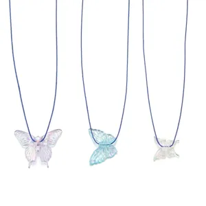 Acrylic 3D Iridescent Butterfly Pendants DIY Jewelry Accessories Mobile Phone Chain Charms