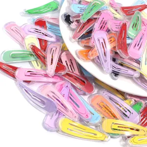 Bunte transparente Gelee BB Haarnadeln Wassertropfen Stil 5cm Bonbon Farbe Haarschmuck Set