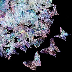 Acrylic iridescent butterfly charms for DIY phone chains, necklaces and jewelry pendants.