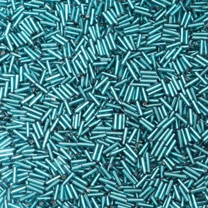 Perline tubolari di vetro turchese da 6 mm perline sciolte per collane bracciali fai da te