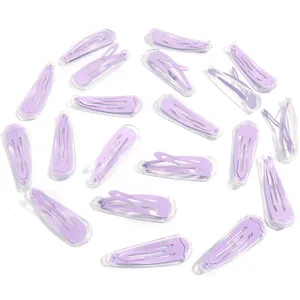 Violette transparente Kunststoff Klick Haarnadeln Bonbon Farbe Haarschmuck Detailansicht