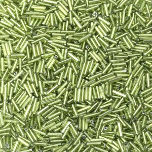 Perline di tubo di vetro verde sfuse per la creazione di gioielli fai da te braccialetti.