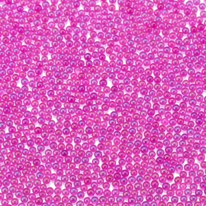 Cuentas redondas de vidrio rosa aurora, sin agujero, relleno de resina DIY y accesorios.