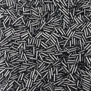 Perline di tubo di vetro da 6 mm grigio scuro metallizzato per la creazione di gioielli fai da te