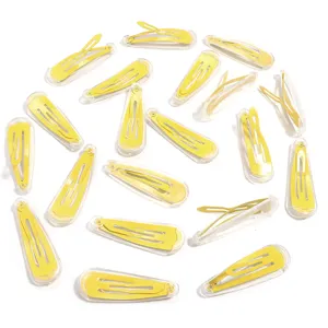 Bonbonfarbene transparente Plastikschale Tropfen BB Haarnadeln Set fuer Kinder Damen.